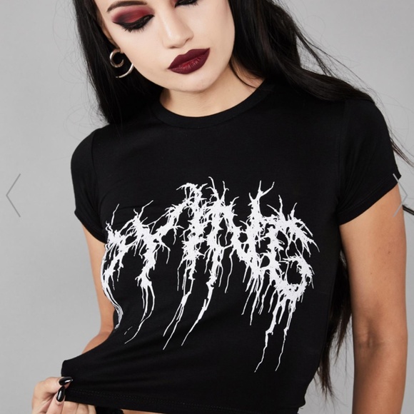 Dolls Kill Tops - WIDOW DYING BABY TEE M-L